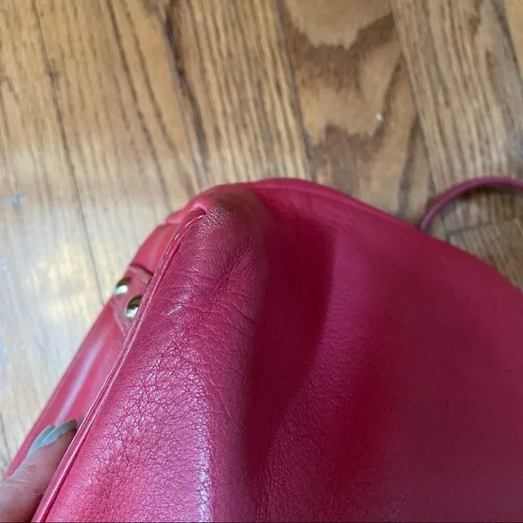 Dooney & Bourke Dillan double pocket satchel in dark pink - Picture 9 of 16